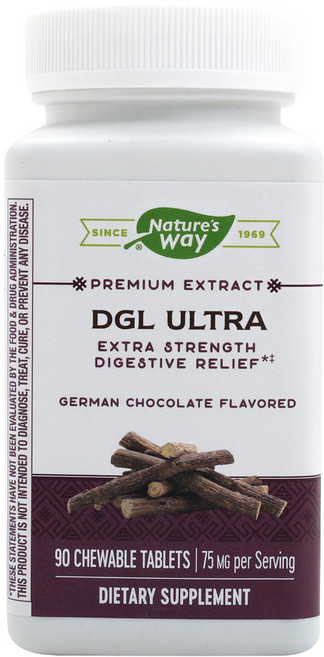 Nature's Way 然萃維 DGL甘草根口嚼錠 巧克力風味, 90顆, 1罐