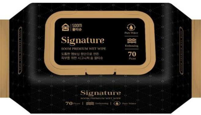광진산업 물티슈 숨시그니처 70매 20개, 1박스