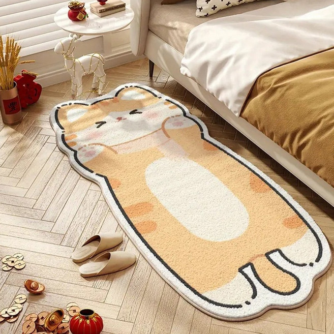침대 밑 러그 발매트 귀여운 캐릭터 고양이 오리 토끼 침실 현관 매트