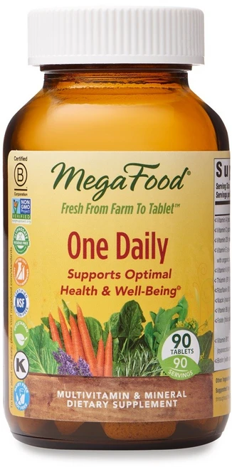 메가푸드 원 데일리 멀티비타민 & 미네랄 타블렛, 1개, 90정 - 쿠팡