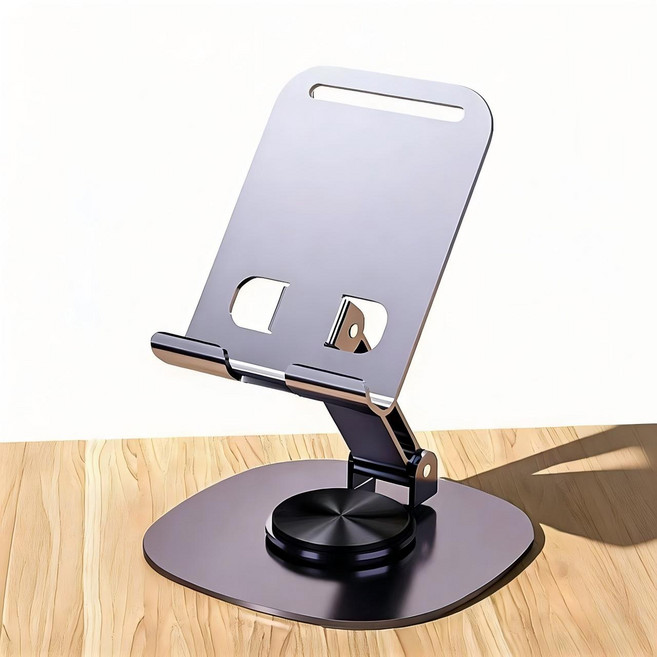 휴대용 데스크 핸드폰 태블릿 거치대 금속 접이식 360도 회전, 1개, 퍼플, K72