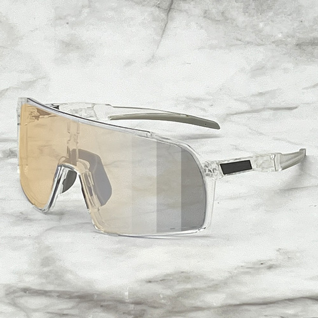 앤시오 변색 스포츠 고글 선글라스 자전거 고글, 투명테 레드변색, 1개