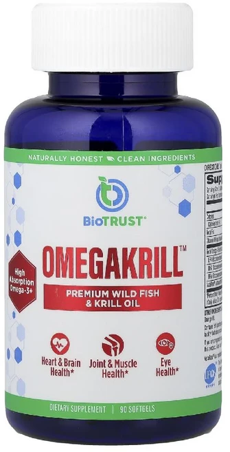 바이오트러스트 오메가3 피쉬오일 크릴오일 OmegaKrill 소프트젤 90정, 1개 - 쿠팡