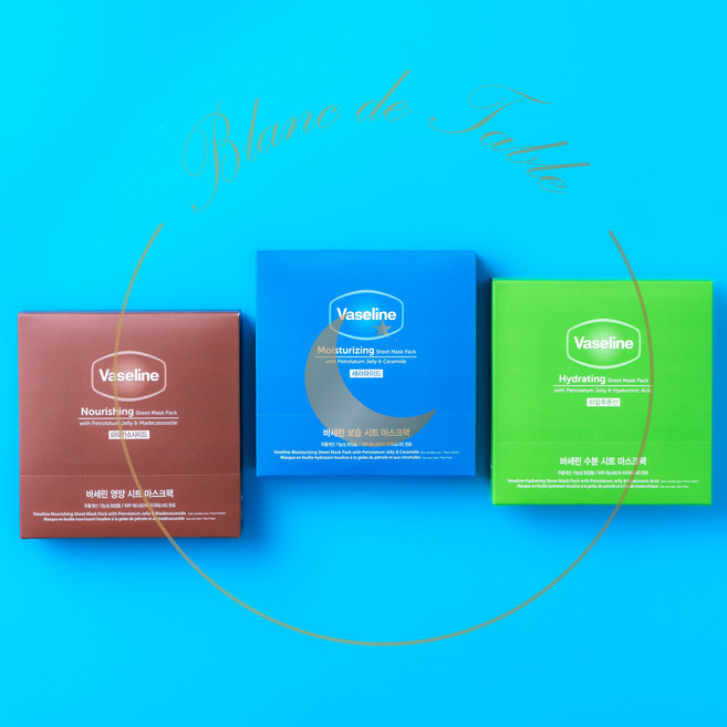 바세린 시트 마스크팩 3종 세트 총 30매입, 1개, 30개입