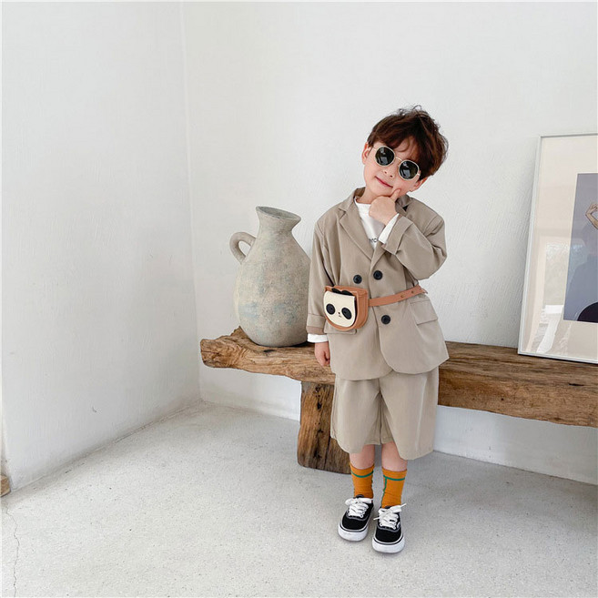 삐삐네옷가게 남아 아동 젠틀스마일 반바지 정장 세트