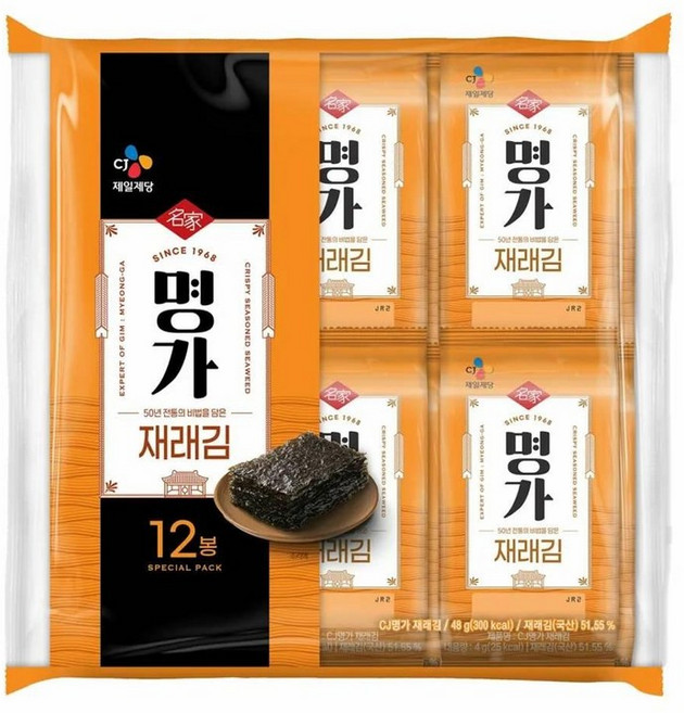 CJ CJ명가 재래김 4gX12봉, 1세트, 48g
