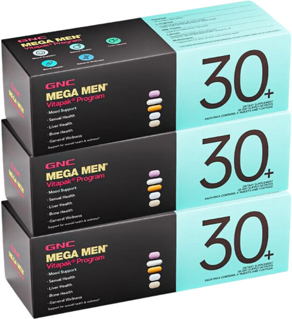 지앤씨 메가맨 남성 비타팩 프로그램 30일분, 3개