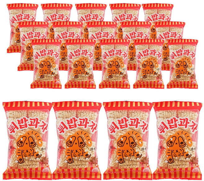 무직타이거 튀밥 과자 19개(45gx19개) 옛날과자간식뻥튀기, 45g, 19개