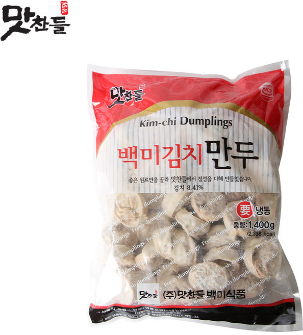 맛찬들백미식품 김치만두1.4kg, 1.4kg, 1개