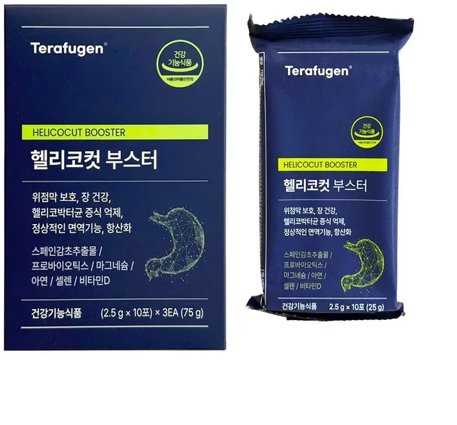 테라퓨젠 헬리코컷 부스터 x 30포, 테라퓨젠 헬리코컷 부스터 2.5g x 30포 1개 60, 1개, 2.5g