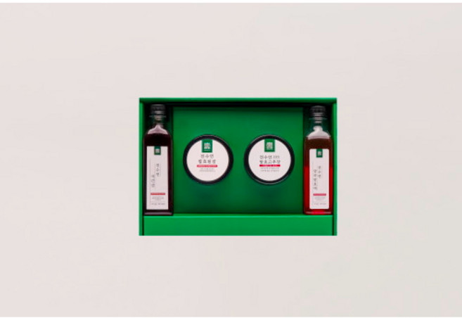 맛있는 고추장 국산 태양초 안매운 저염 수제 발효 고추장 선물세트 (4종세트) 고추장 된장 국간장 양파발효액, 1세트, 1g, 순한맛고추장+된장+양파발효액+국간장