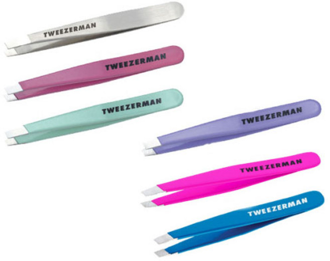 트위저맨 미니 슬랜트 트위저 족집게 눈썹 털 정리, 실버, 1개