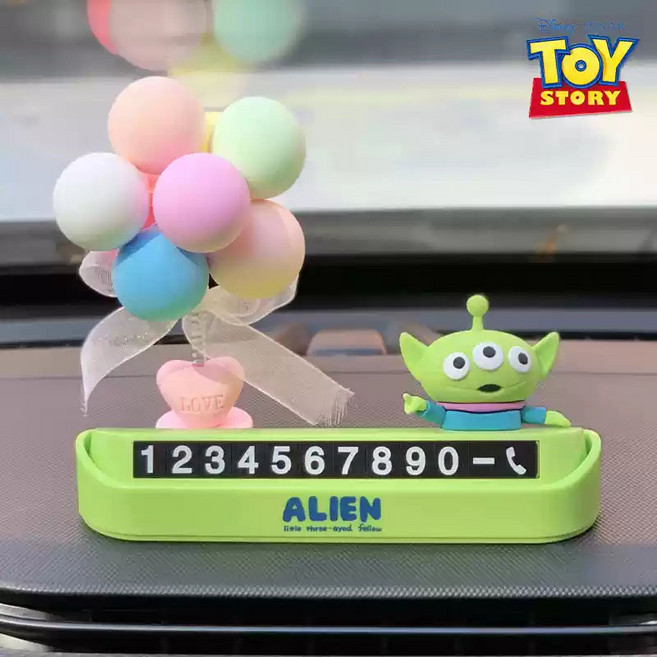 디즈니 캐릭터 주차번호판 자동차 전화번호판 알림판 정품인증, 알린, 1개