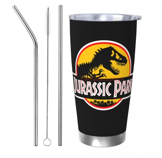 쿠쿠스토어 쥬라기 공원 단열 스테인레스 스틸 보온 커피 컵 머그잔 뚜껑 포함 텀블러 사무실 가정 자동차, 01 1