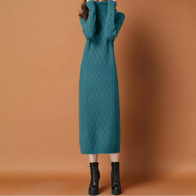 르엠마 피오라 터틀넥 폴라티 목티 목폴라 홈웨어 긴팔롱원피스 봄원피스 임부복 롱원피스 가을원피스 니트원피스