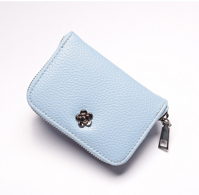 여성 지퍼 카드지갑 다용도 동전지갑 크리에이티브 아코디언 카드지갑 초유리지원단