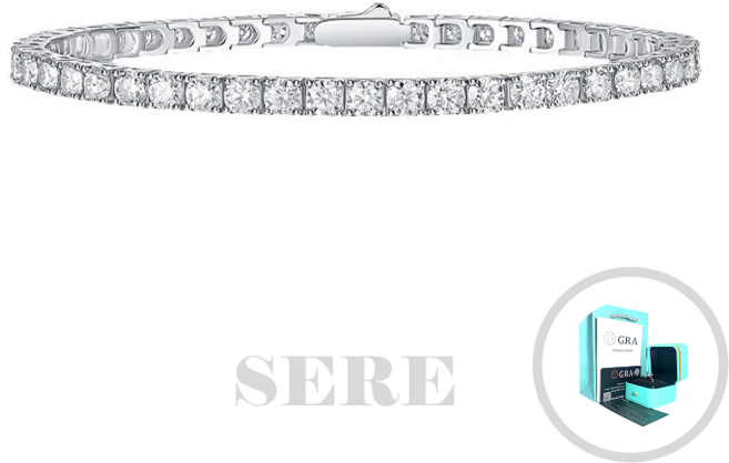 SERE 모이사나이트 3mm 원터치 프리미엄 테니스 팔찌 [GRA인증서/엑셀런트컷팅/D컬러/국내감별서/S925]