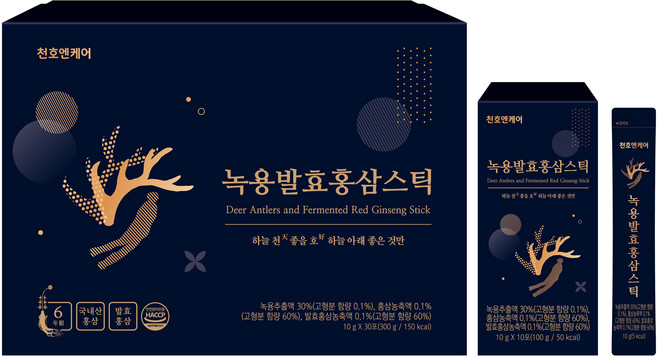천호엔케어 녹용발효홍삼 스틱, 40개, 10g