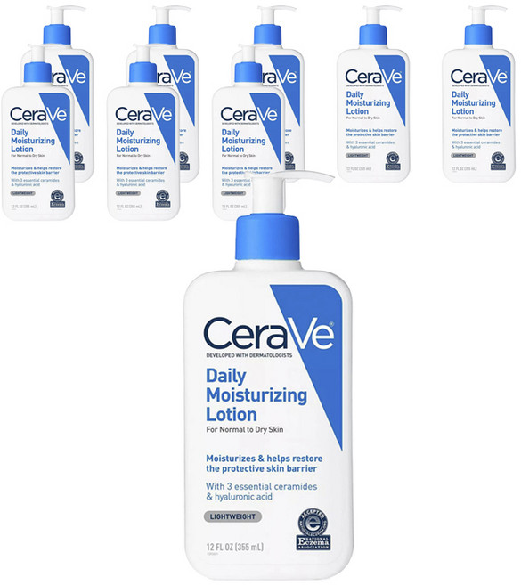 CeraVe 適樂膚 長效清爽保濕乳 中乾肌適用, 9瓶, 355ml