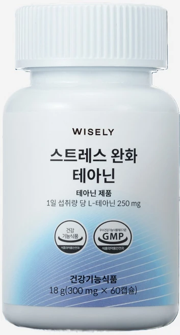 와이즐리 스트레스 긴장 완화엔 테아닌, 1개, 60정 - 쿠팡