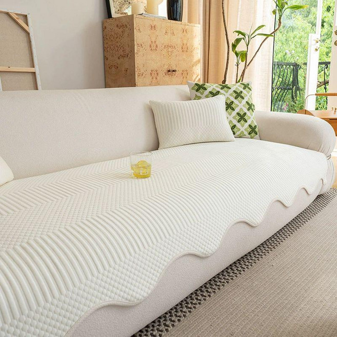 여름 아이스 쇼파패드 노슬립 냉감, 비치화이트