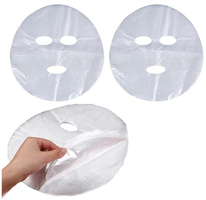 알리 일회용 비닐 마스크 페이스 팩 보습 투명 얼굴 커버, 300개