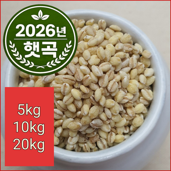 국산 2026년 햇곡 찰보리 5키로 10키로 20키로, 1개, 10kg