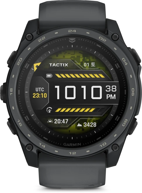 가민 택틱스 8 AMOLED Cerakote GPS 스마트워치, GPS + 블루투스, 51mm, Slate Gray - 쿠팡