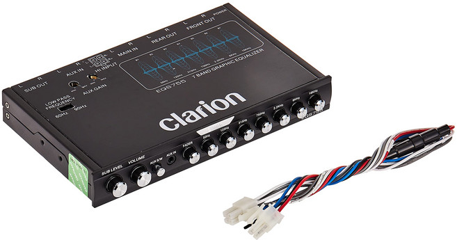 Clarion EQS755 7-Band Car Audio Graphic Equal Clarion Power Handling Car Audio Amplifier Sound Syste, 1개