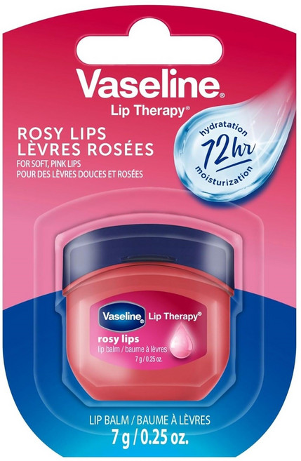 Vaseline 凡士林 Lip Therapy 72小時保濕護唇膏, 7g, 1個, 玫瑰色