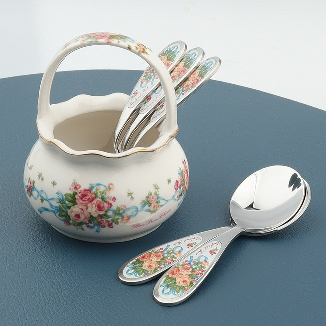 삼미 잉글랜드 양념스푼 티스푼통, 1개, 잉글캔디바구니