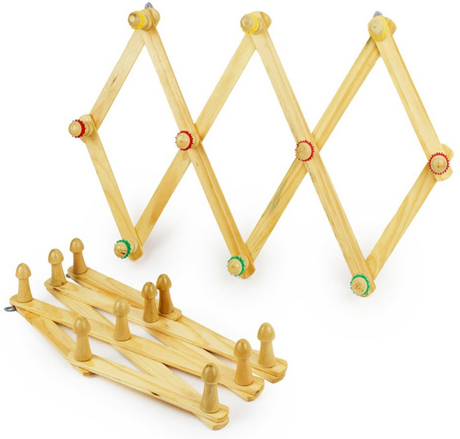 해피이지디자인 자바라 옷걸이 원목옷걸이, 고무링