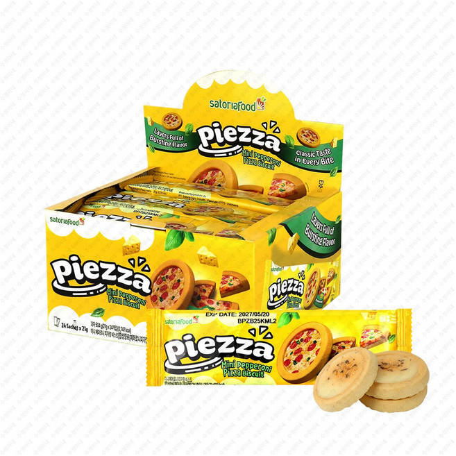 사토리아푸드 피에짜 미니 페퍼로니 피자 비스킷 24봉, 1개, 504g