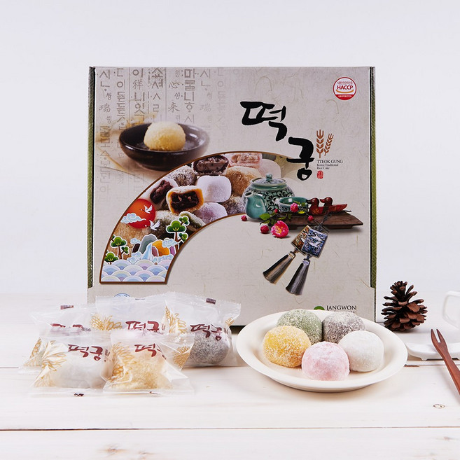 떡궁 오색 아이스 찹쌀떡 선물세트 30구, 1.5kg, 1박스