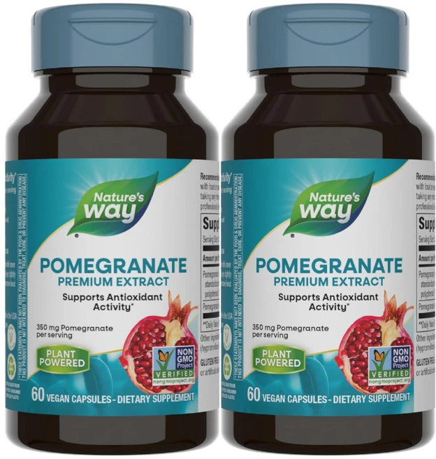 1+1 네이처스 웨이 프리미엄 석류 추출물 350mg 베지 캡슐 60정, 2개 - 쿠팡