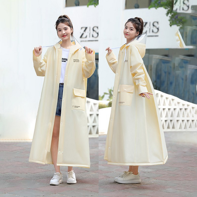 YANGTA 고탄력 내구성 좋은 롱 루즈핏 우비 바람막이 등산 라이딩 EVA 우비