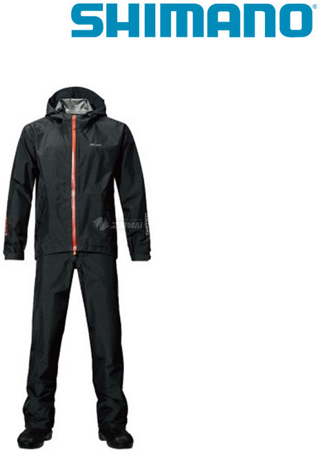 시마노 고어텍스 상하의 낚시복 세트 RA-017P 기본형 슈트 겨울 긴팔 방수복, 블랙