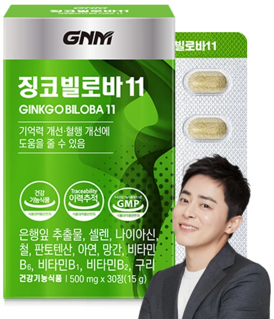 GNM자연의품격 징코 빌로바11, 30정, 1개 - 쿠팡