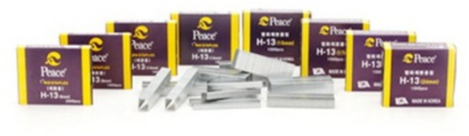 평화 H-13호시리즈 (제본용및타카침)스테플러침, 1개, H-13-10mm /1000pcs, H-13-10mm /1000pcs