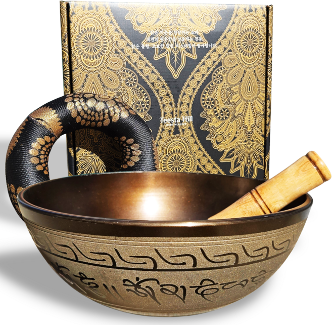 티스타힐 싱잉볼 대형 명상종 네팔 티벳 싱잉볼세트, 이너링볼 황금A형, 1개