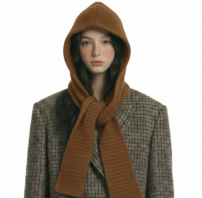 뮤트아웃 후드 머플러 니트 바라클라바 소피후드 넥워머 바부슈카