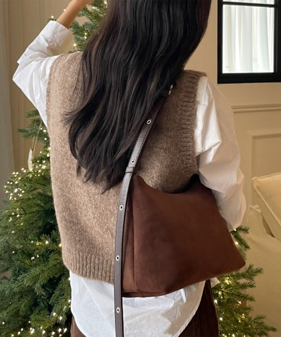 MCLANEE 리트 스웨이드 숄더앤 크로스백