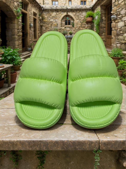 해피유 층간소음방지 EVA 푹신 슬리퍼, 1개, 니온그린