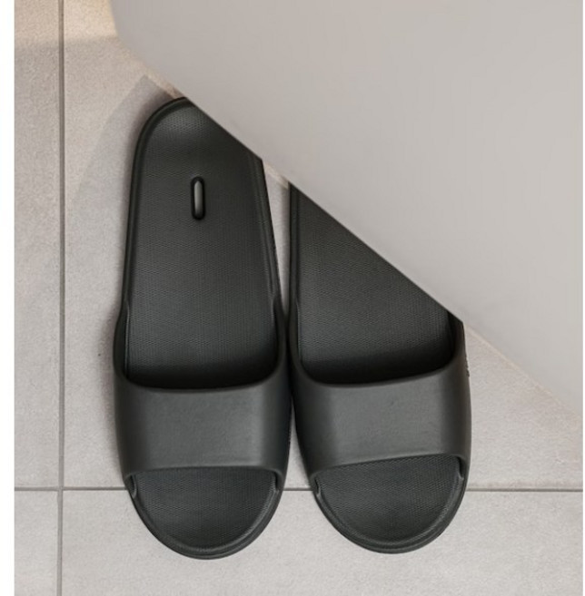 문에 안걸리는 국내제작 양발 미끄럼방지 EVA 플랫 욕실화, 차콜(단품), 1개