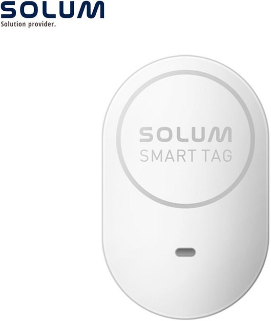 솔루엠 분실방지 위치 추적 스마트태그 갤럭시 연동 미아방지 반려견 반려묘 지갑차키 가방, 화이트, 1개