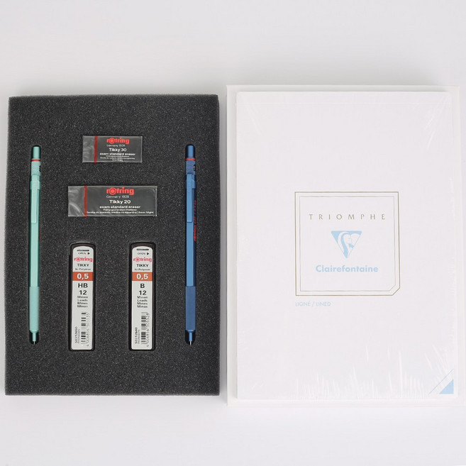 로트링 600 샤프 한정판 기프트 세트 이니셜 각인 선물, 로트링 샤프 600 ( 민트 0.5mm), 로트링 샤프 600 ( 골드 0.5mm)