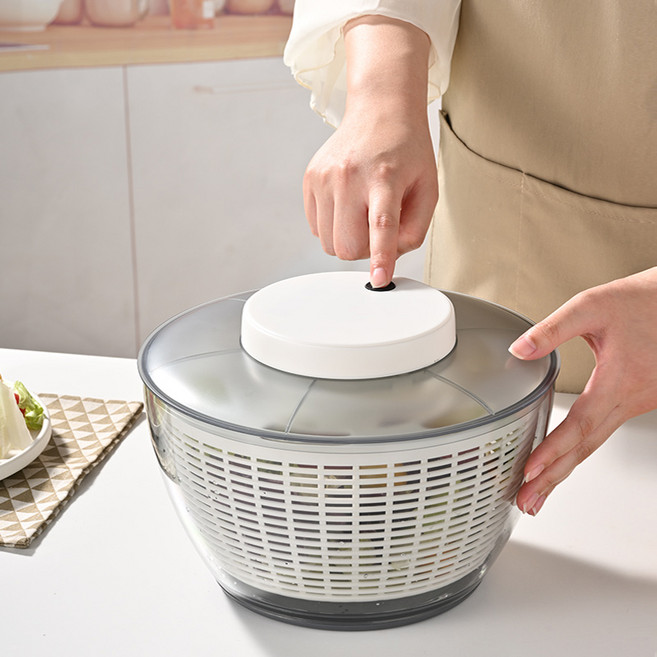 스피세프 전기 야채 탈수기 대용량 다기능 충전식 채소 탈수기, 1개, 흰색