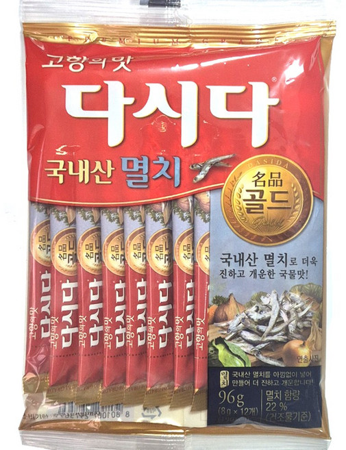 CJ 멸치다시다 명품골드 96g, 3개