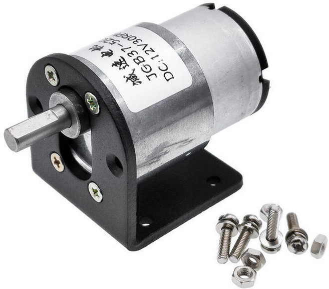 리니어모터 전동 실린더 엑추에이터 JGB37520 하이 토크 기어 박스 전기 모터 12V 24V 5 10 20 30 45 60 100 200 300 600rpm 신제품, 30RPM, 12V Without bracket, 14