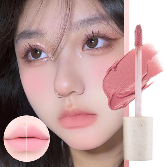 올인원 무광 립스틱 립타투 립타투 틴트 누드립 입술컬러보정 베이스/블러셔/립스틱 묻어남없는 안지워지는틴트 추천, 1개, 퓨어 핑크